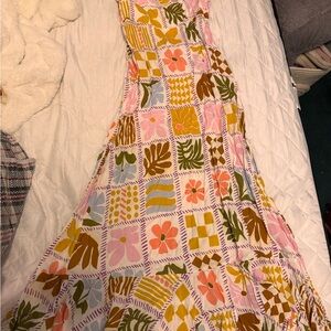 Colorful Patchwork Maxi Dress